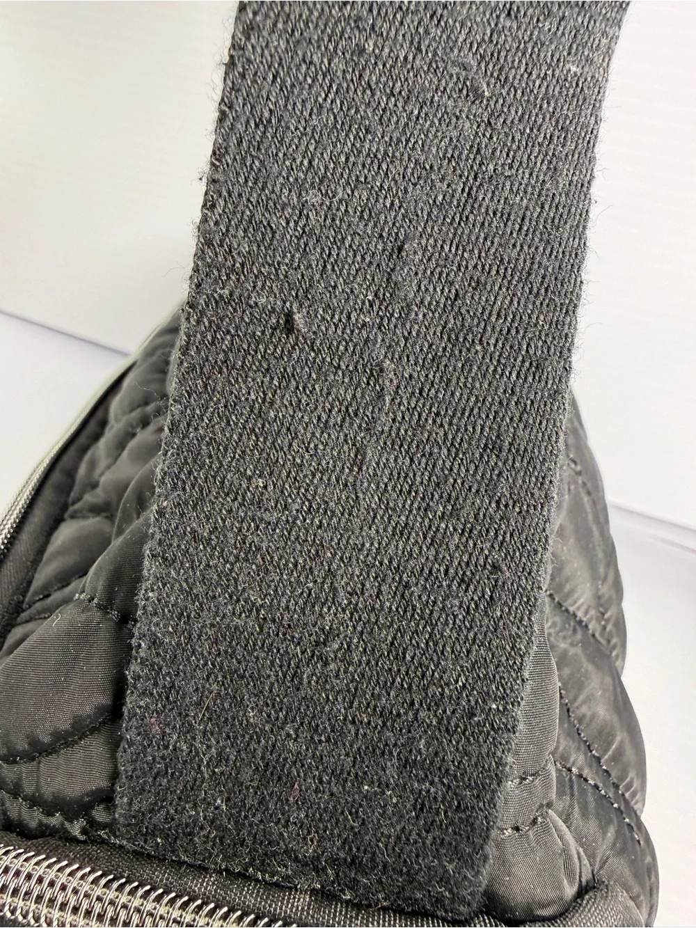 Quilted Crossbody Bag - Black